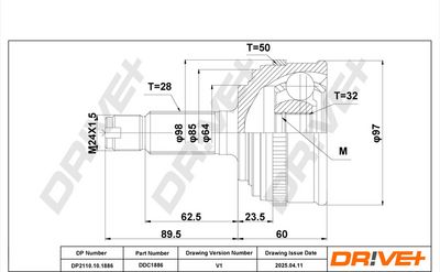 каре комплект, полуоска DR!VE+ DP2110.10.1886