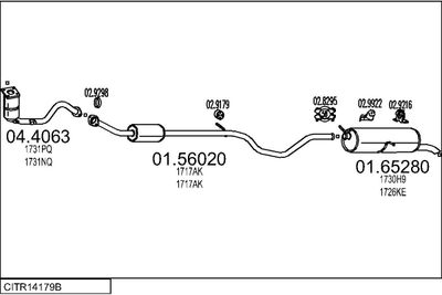 Układ wydechowy MTS CITR14179B027579