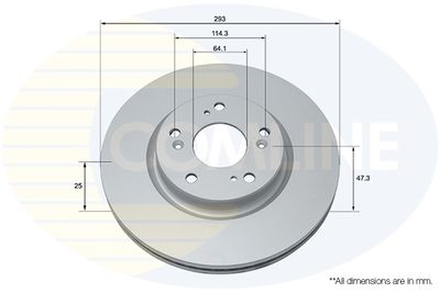 COMLINE ADC0572V Тормозные диски  для HONDA CIVIC (Хонда Цивик)