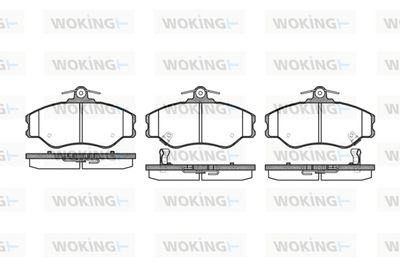 Комплект тормозных колодок, дисковый тормоз WOKING P5943.02 для HYUNDAI GRACE