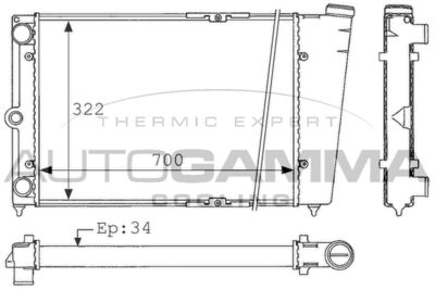 AUTOGAMMA 101065 Крышка радиатора для VW PASSAT B2 Variant (33B)