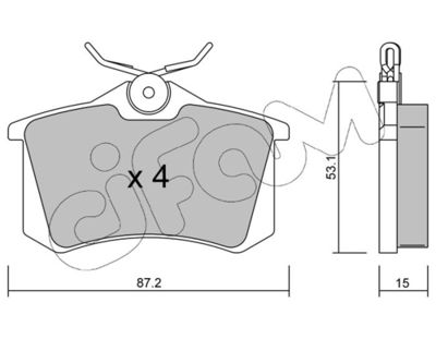 Brake Pad Set, disc brake 822-100-0