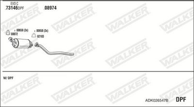Изпускателна система WALKER ADK026547B