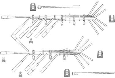 Комплект проводов зажигания BBT ZK0511 для FERRARI 365