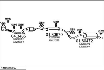 SISTEM DE ESAPAMENT MTS SKOD54308A015107