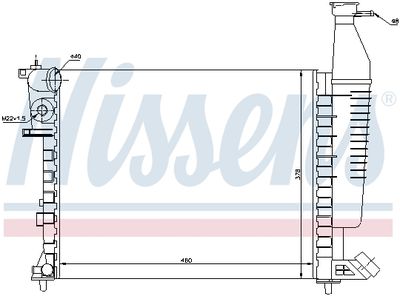 Radiator, engine cooling 63546