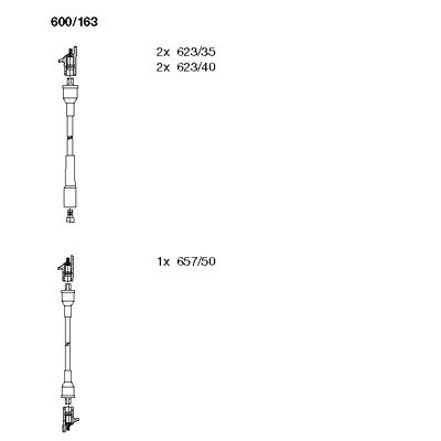 Комплект проводов зажигания BREMI 600/163 для RENAULT 16