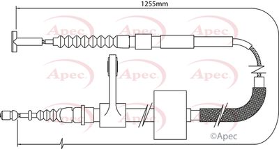 Cable Pull, parking brake APEC CAB1006