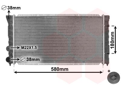 VAN WEZEL 58002123 Радиатор охлаждения двигателя для VW PASSAT B3/B4 Variant (3A5, 35I)