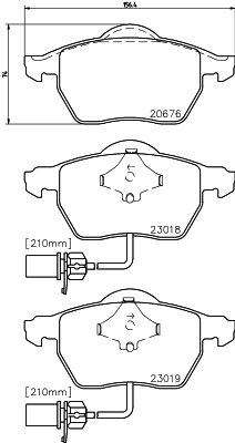 Комплект тормозных колодок, дисковый тормоз 8DB 355 010-731