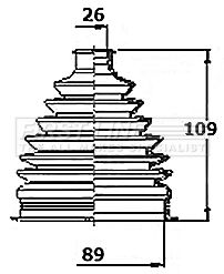 Bellow, drive shaft FIRST LINE FCB6150