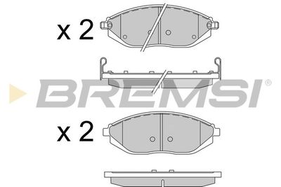 Комплект тормозных колодок, дисковый тормоз BREMSI BP3513 для CHEVROLET SPARK