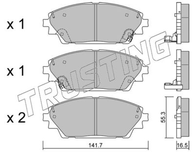 Комплект тормозных колодок, дисковый тормоз TRUSTING 1008.0 для MAZDA CX-3