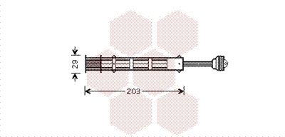VAN WEZEL 1700D282 Осушитель кондиционера  для ALFA ROMEO 147 (Альфа-ромео 147)