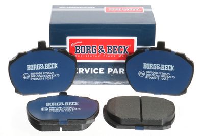 комплект спирачно феродо, дискови спирачки BORG & BECK BBP1098