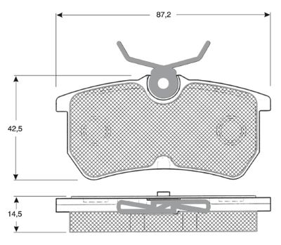 BREMSBELAGSATZ SCHEIBENBREMSE MTR MT559 0