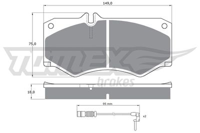 Комплект тормозных колодок, дисковый тормоз TOMEX Brakes TX 10-201 для MERCEDES-BENZ HENSCHEL