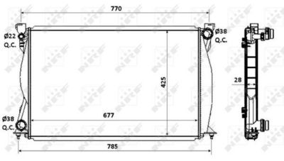 Radiator, engine cooling 58359