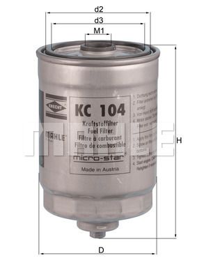 KC104 KNECHT Фильтр топливный KNECHT 
