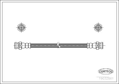 CORTECO 19032861 Тормозной шланг для MITSUBISHI SPACE WAGON (N9_W, N8_W)