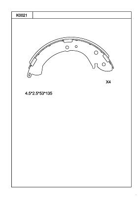 ASIMCO Brake Shoe Set