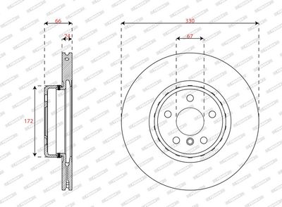 BREMSSCHEIBE FERODO DDF3049VC1 1