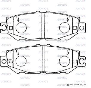 Комплект тормозных колодок, дисковый тормоз ADVICS SN661E для DAIHATSU CHARMANT