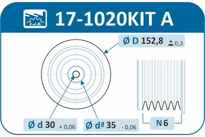 Belt Pulley Set, crankshaft 17-1020KIT A