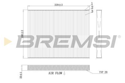 BREMSI FC0443A Фильтр салона  для HYUNDAI ix20 (Хендай Иx20)