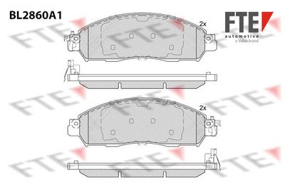 Комплект тормозных колодок, дисковый тормоз FTE 9011100 для NISSAN LEAF