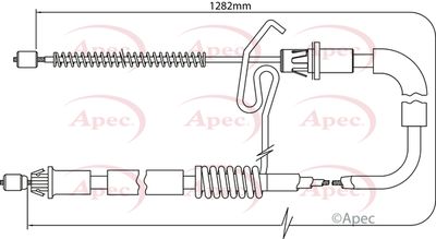 Cable Pull, parking brake APEC CAB1181