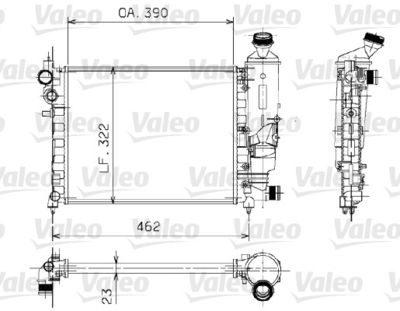 VALEO 730372 Радіатор охолодження двигуна для PEUGEOT (Пежо)