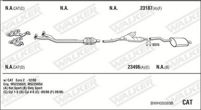 Изпускателна система WALKER BWH05093B