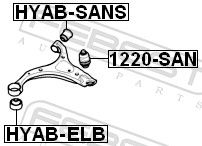 Подвеска, рычаг независимой подвески колеса HYAB-SANS