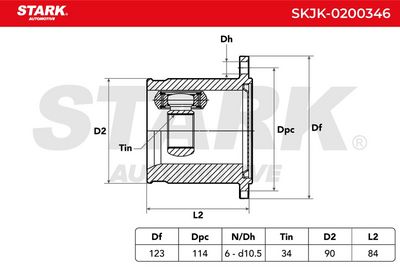 каре комплект, полуоска STARK SKJK-0200346