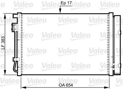 VALEO 814362 Радіатор кондиціонера для KIA (Киа)