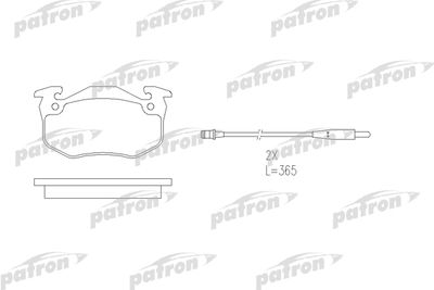 Комплект тормозных колодок, дисковый тормоз PATRON PBP881 для RENAULT RAPID