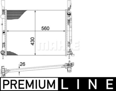 MAHLE CR 1154 000P Радиатор охлаждения двигателя для RENAULT KANGOO Express (FW0/1_)