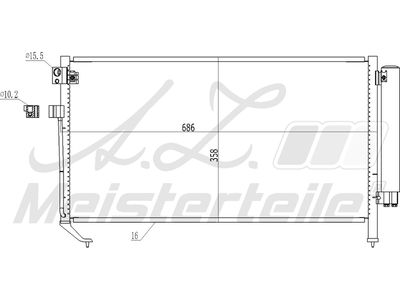 кондензатор, климатизация A.Z. Meisterteile AZMT-45-030-1281