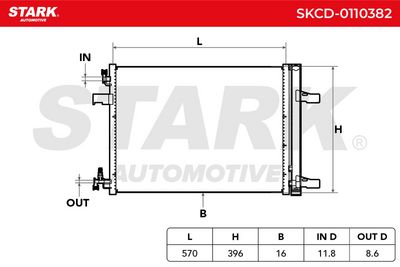 кондензатор, климатизация STARK SKCD-0110382