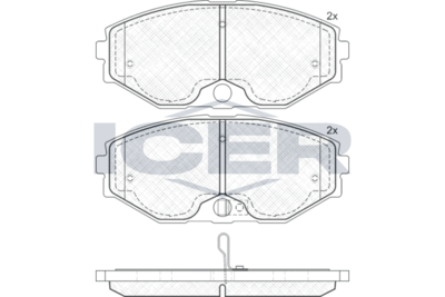 Комплект тормозных колодок, дисковый тормоз ICER 181568 для NISSAN CEDRIC