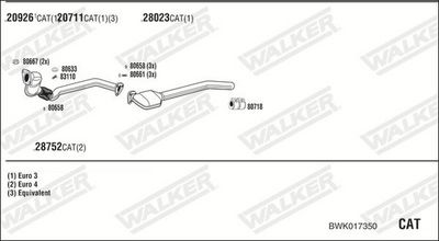 Изпускателна система WALKER BWK017350