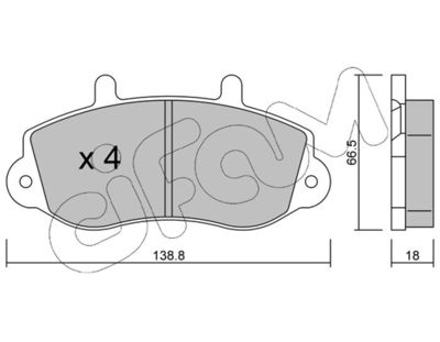Комплект тормозных колодок, дисковый тормоз CIFAM 822-264-0 для RENAULT MASTER