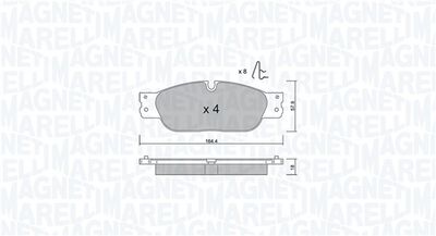 Комплект тормозных колодок, дисковый тормоз MAGNETI MARELLI 363916061203 для FORD KA+