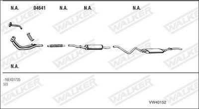 SISTEM DE ESAPAMENT WALKER VW40152