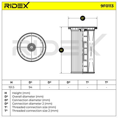 горивен филтър RIDEX 9F0113