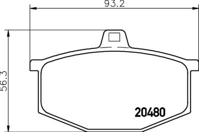 Комплект тормозных колодок, дисковый тормоз MINTEX MDB1118 для RENAULT 4