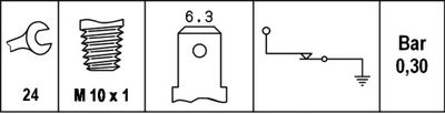 SENZOR PRESIUNE ULEI HELLA 6ZL003259391 1