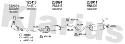Układ wydechowy KLARIUS 720871E