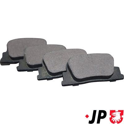 комплект спирачно феродо, дискови спирачки JP GROUP
